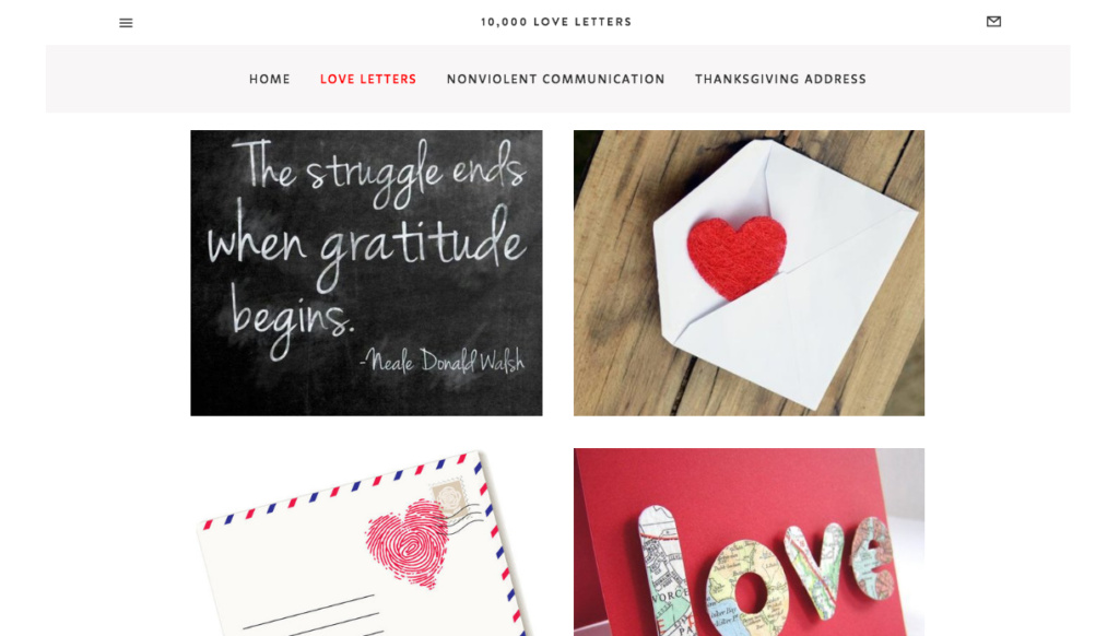 web design for 10,000 love letters