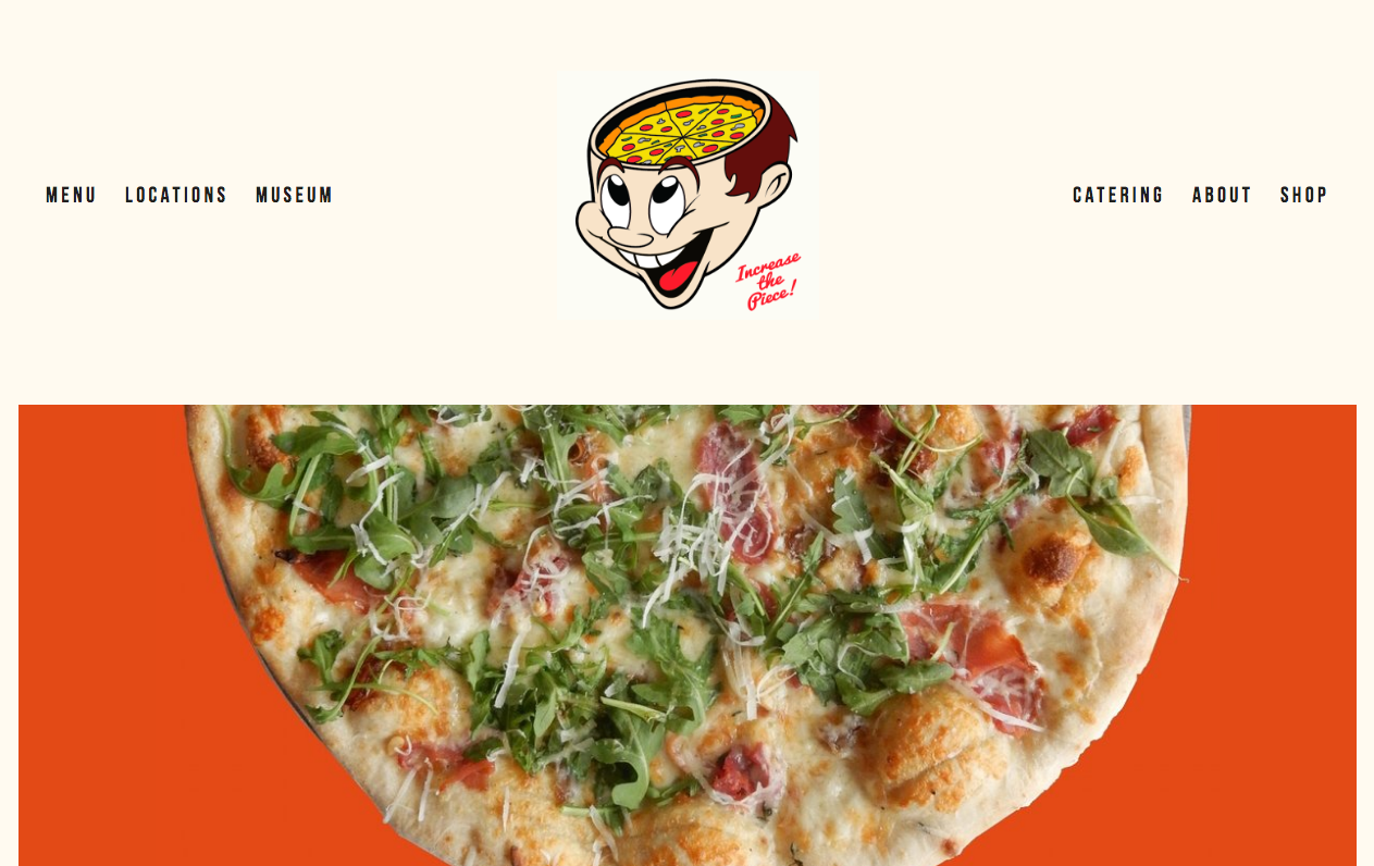 web design for pizza brain
